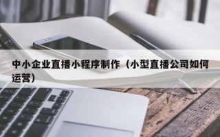 焦作中小企业直播小程序制作（小型直播公司如何运营）