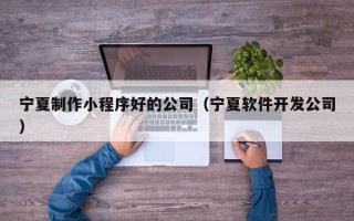 焦作宁夏制作小程序好的公司（宁夏软件开发公司）